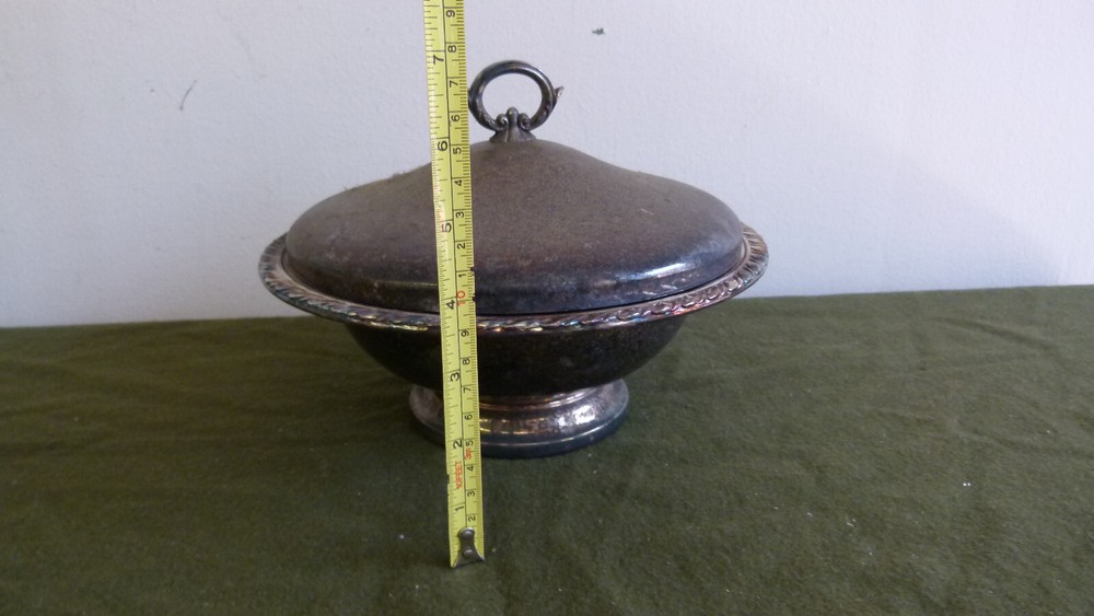 WM Rogers by Oneida LTD Silversmiths Lidded Silver Plated Serving Footed Dish