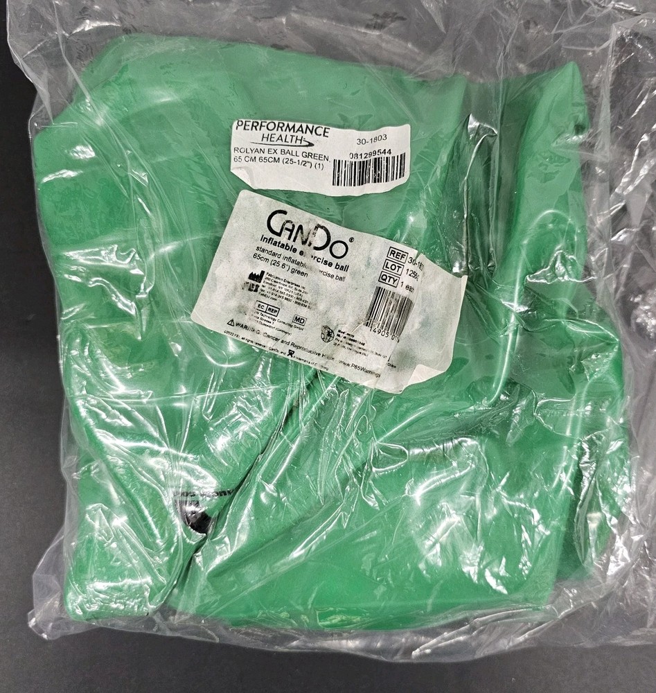 CanDo Inflatable Exercise Ball - Green - 26" (65 cm)