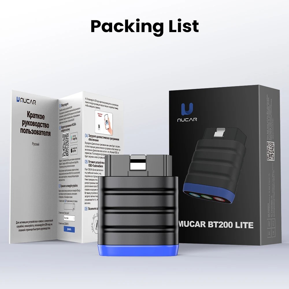 MUCAR BT200 LITE Full System Auto OBD2 Diagnostic Scanner Bluetooth Code Reader