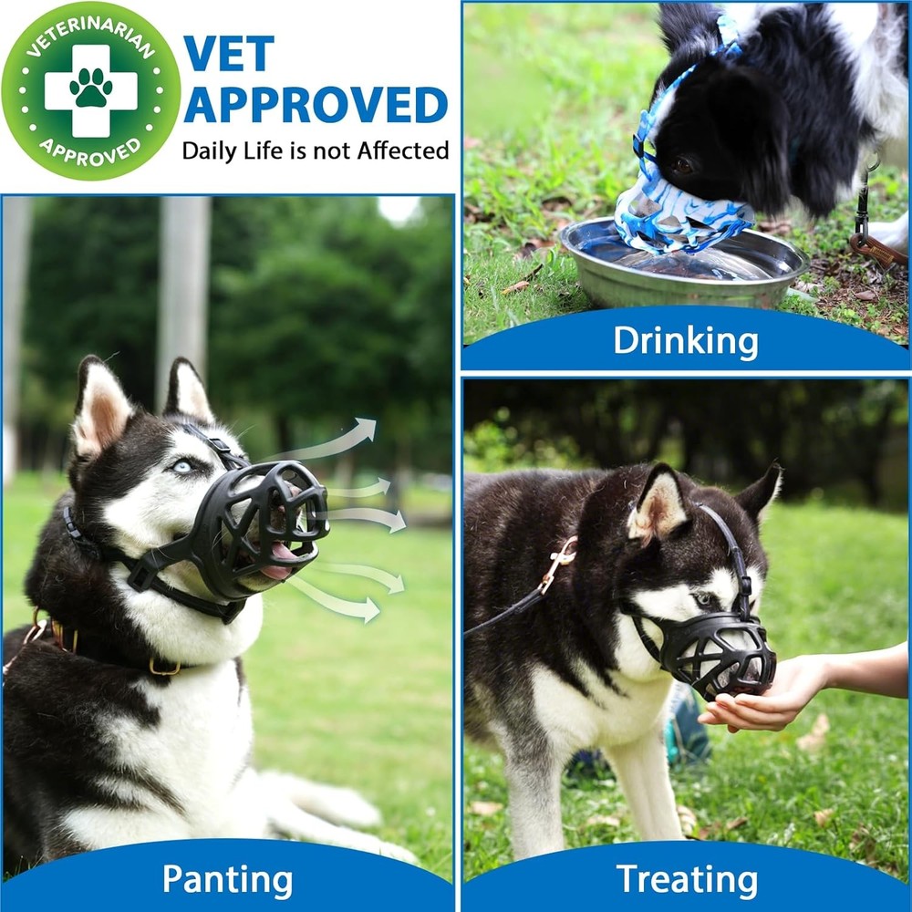 Dog muzzle breathable basket for all sizes