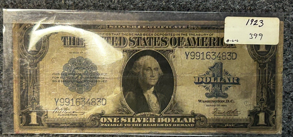 1923 $1 Silver Certificate Blue Seal