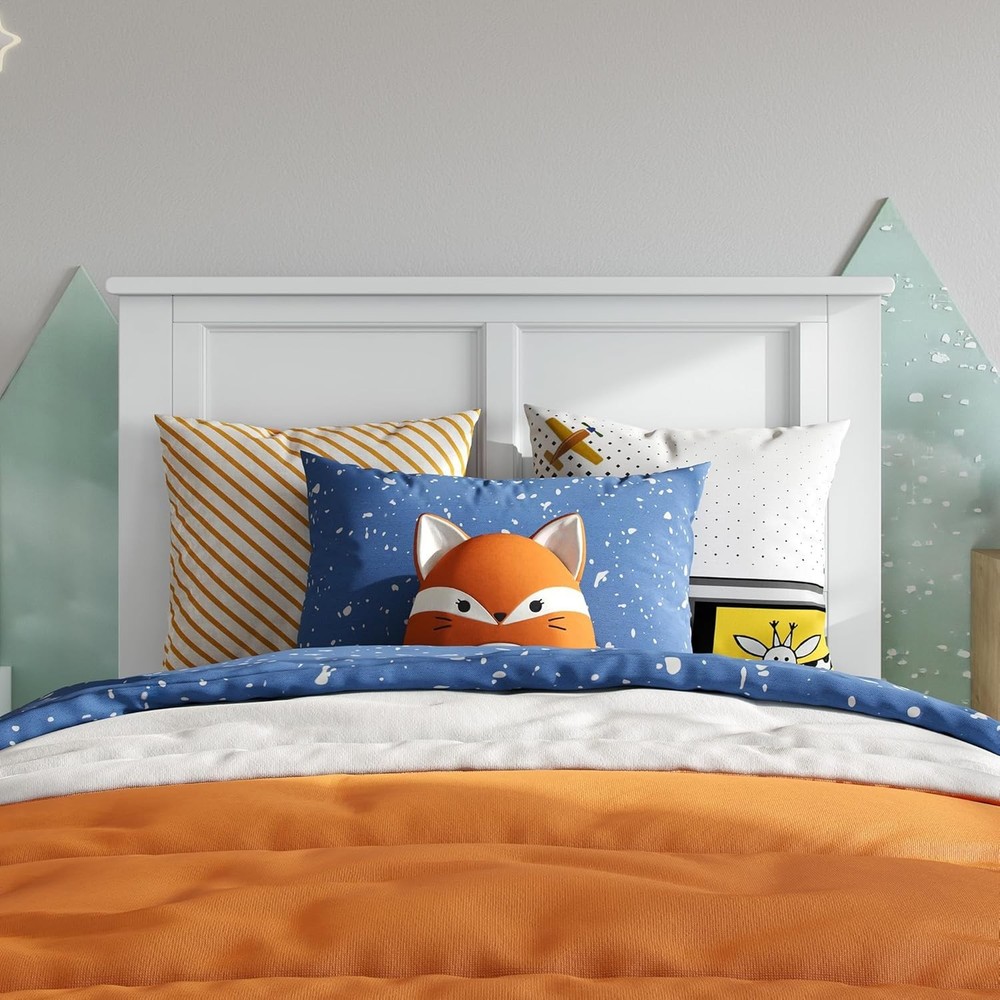 Madison Twin Solid Wood Panel Headboard, White