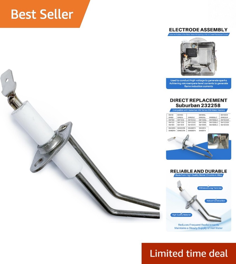 Suburban SW Series Water Heater Igniter - 232258 Replacement Electrode for RVs