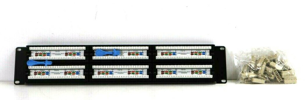New Structured Cable Products SCP 348 48-Port Patch Panel For CAT5 CAT6 h110