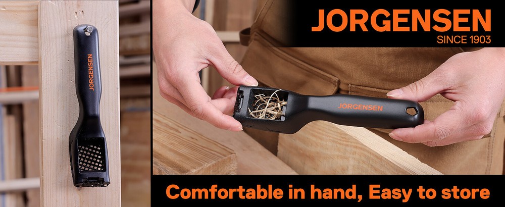 JORGENSEN Mini Wood Plane, Professional Surform Shaver Tool 65MN Sharp Blade