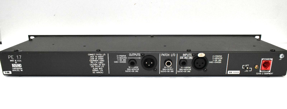 Rane PE17 5-Band Parametric Equalizer (NO POWER SUPPLY)