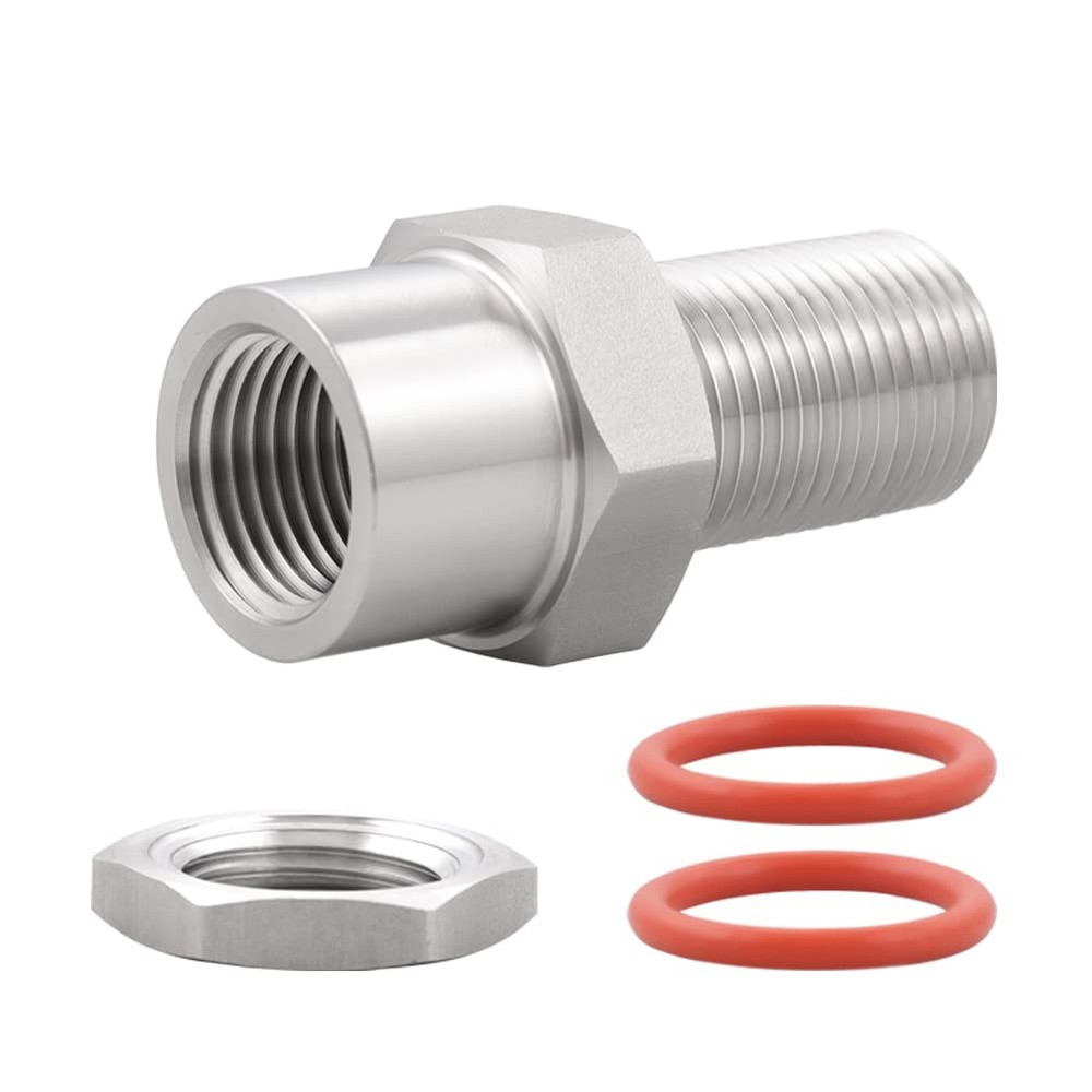 Stainless Steel Home Brew Kettle Weldless Bulkhead,1/2" MPT X 1/2" FPT Bulkhe...