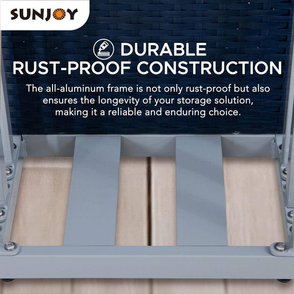 16 In. Rust-Proof Aluminum Pool Float Storage Rack, Wicker Poolside Floating Sto