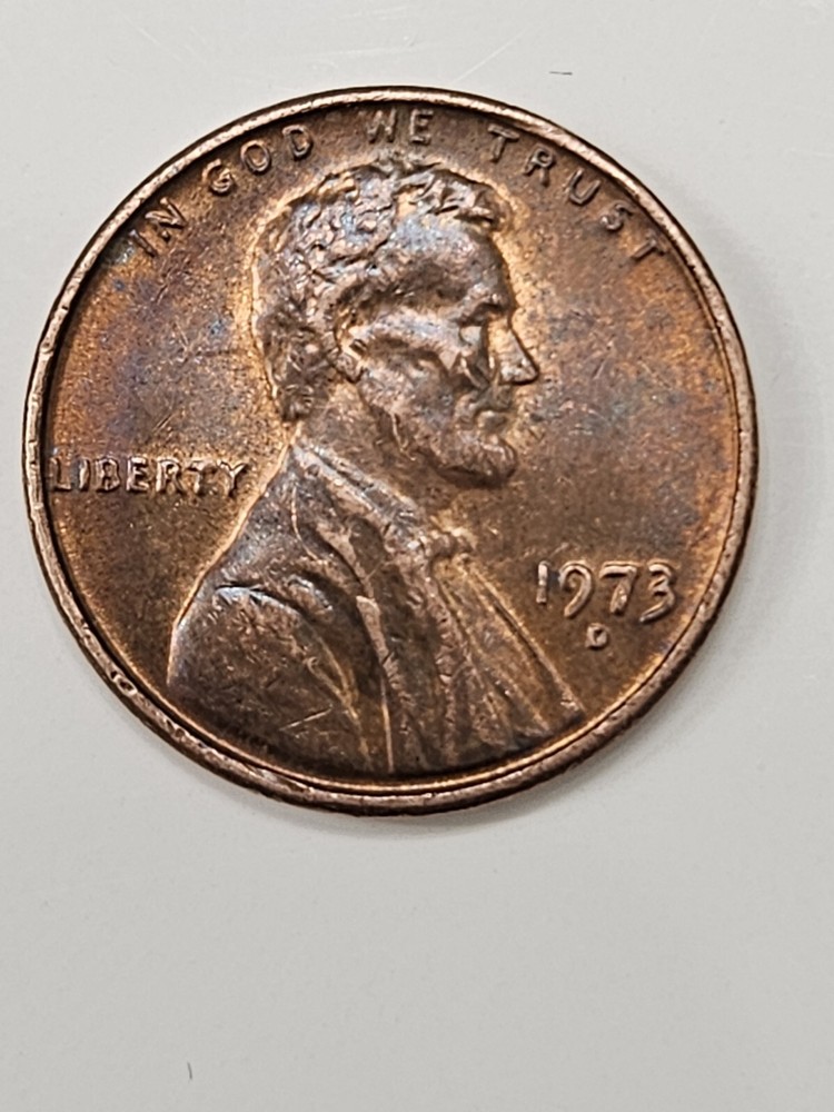 Rare 1973 D - Double Struck, & Struck Through Lincoln Cent