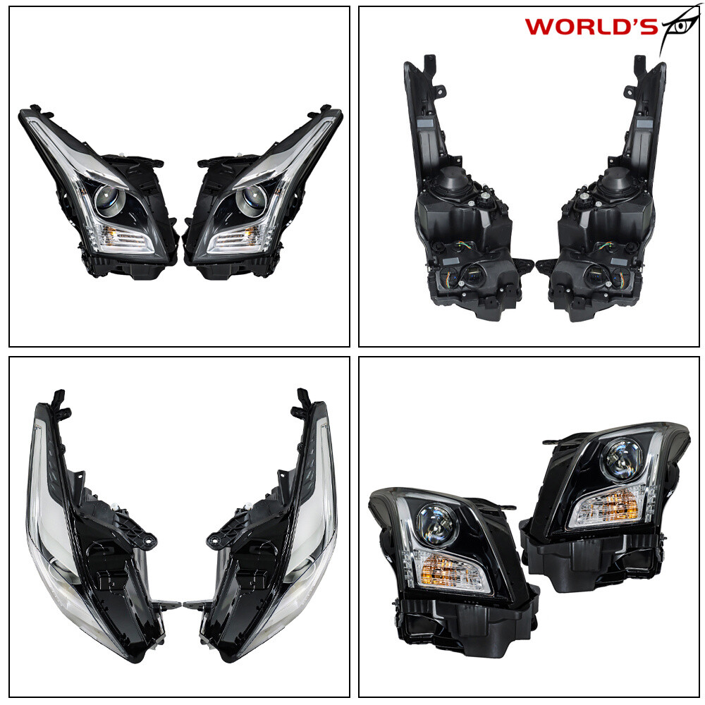 For Cadillac ATS 2013-2018 Headlights Halogen Assembly Projector Left+Right Side