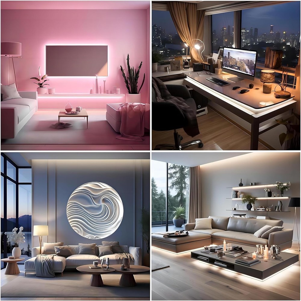 Energy Efficient 320 LED COB Strip Light - 3.28FT White USB Lighting Solution