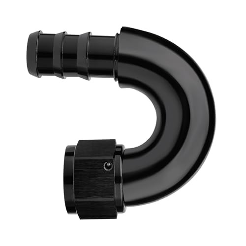 Push Lock Fitting One Piece Full Flow Hose End 12AN 180 Degree