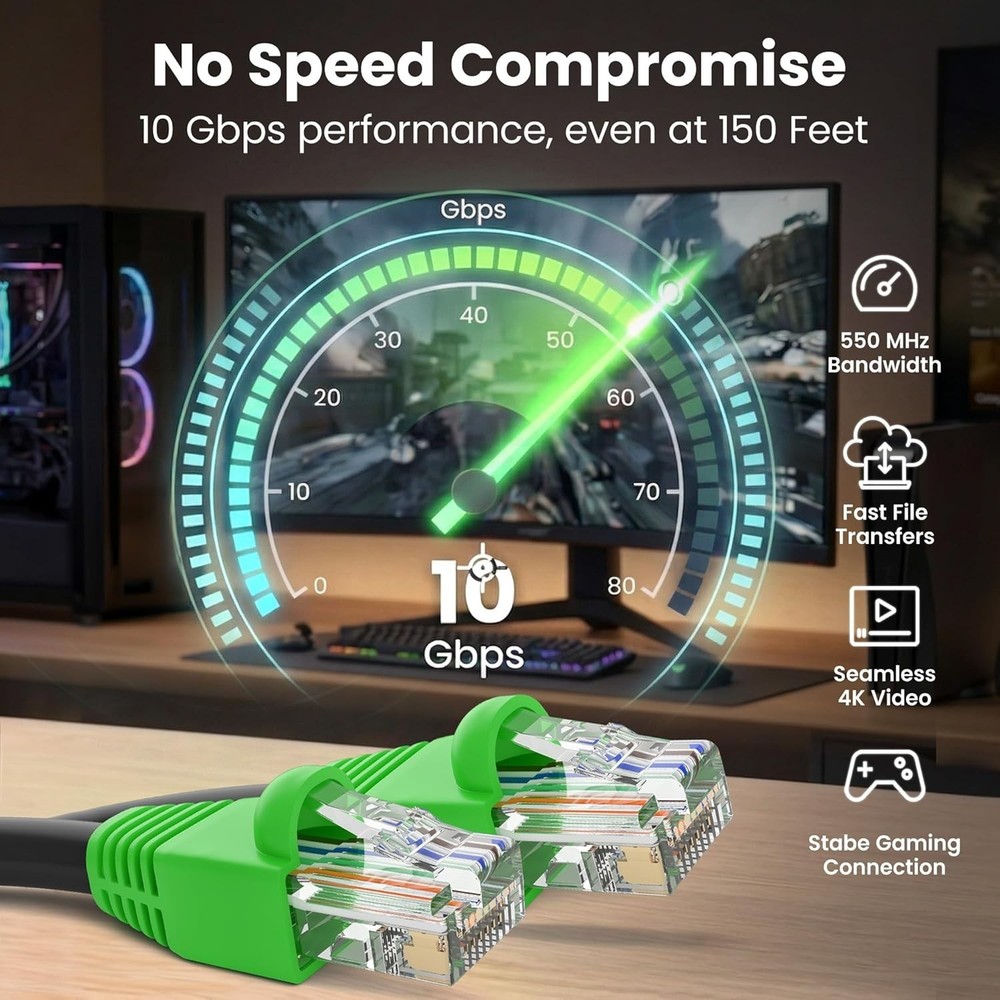 Cat6 Ethernet Cable 150ft - High-Speed Performance