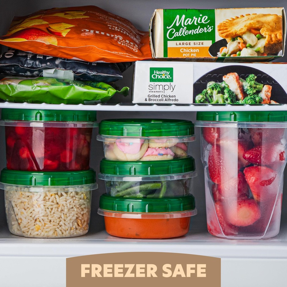 PLASTICPRO 24 Pack Twist Top Food Storage Containers Assorted Sizes