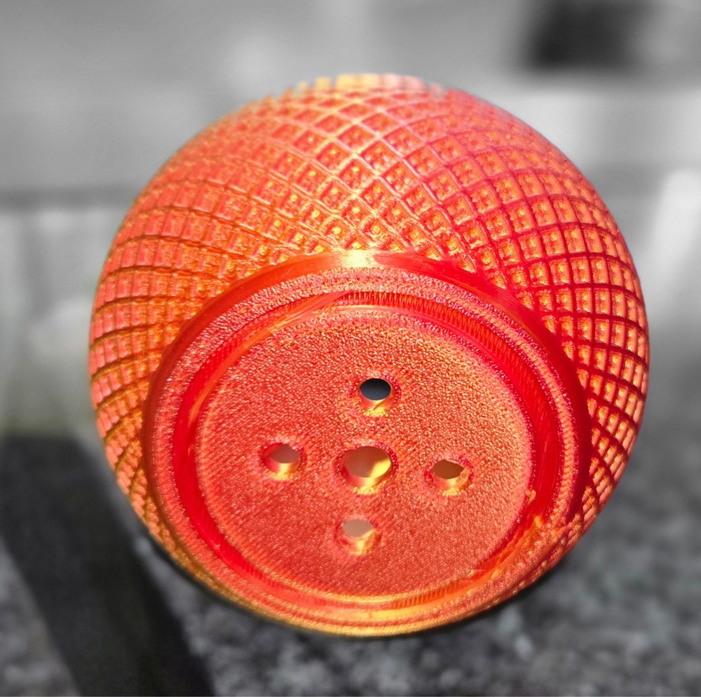 80mm 2 pc Planter Red Gold 3D printed