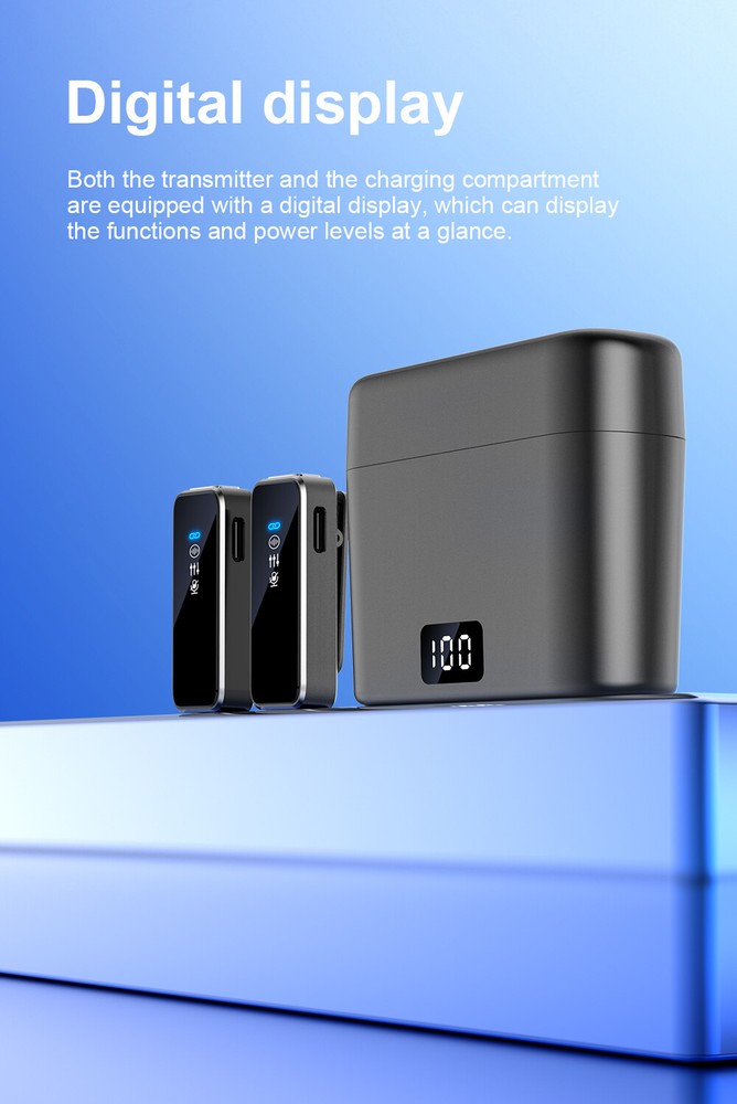 Wireless Lapel Microphone With Charging Box For Android Iphone IOS Mobile Phone