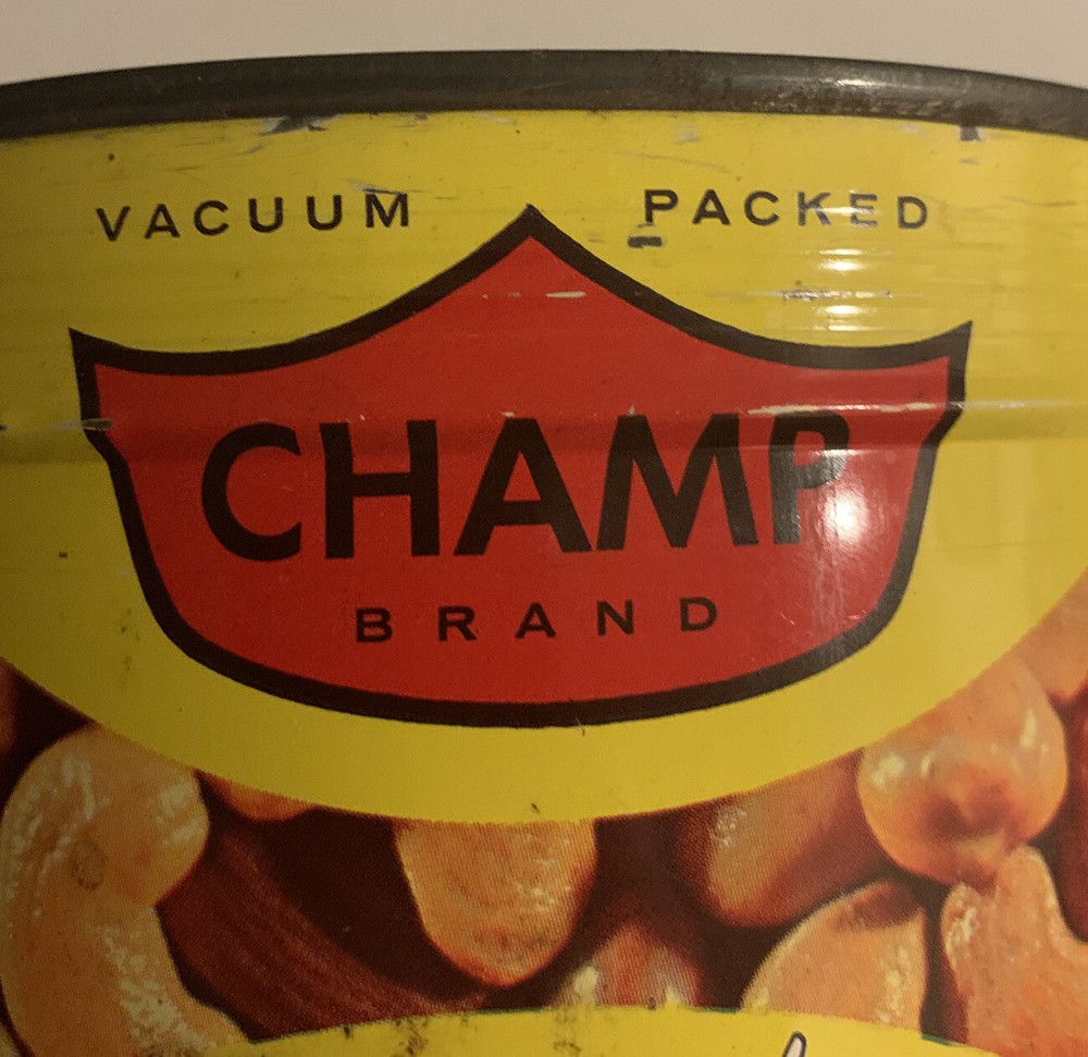 Vintage Champ Mixed Nuts Key Tin Unopened NOS Full Sealed