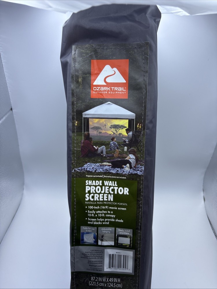 Ozark Trail Shade Wall Projector Screen NEW