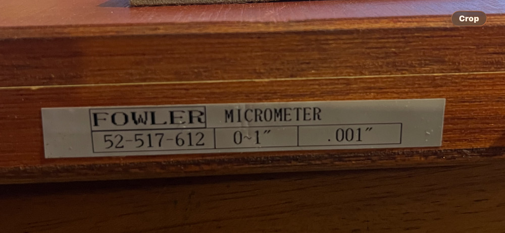 Fowler Deep Throat Micrometer 0-1" 12inch depth