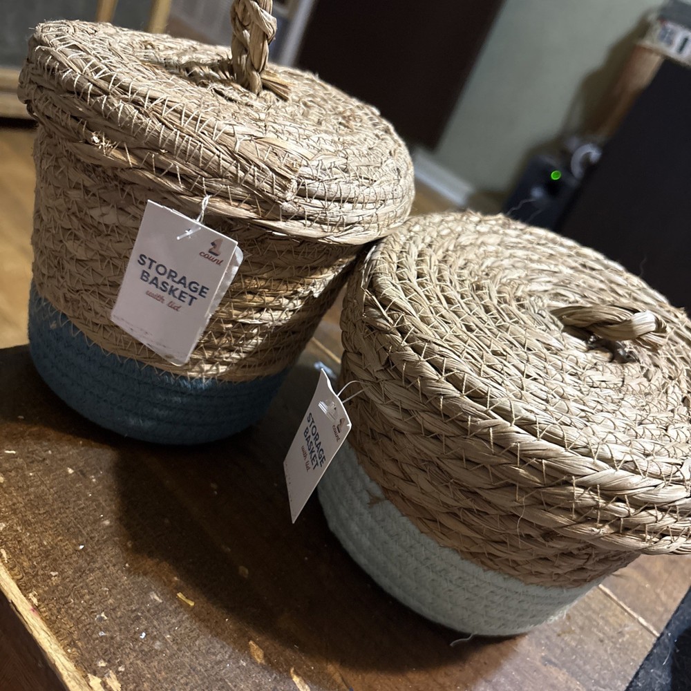 Small Storage Baskets Blue