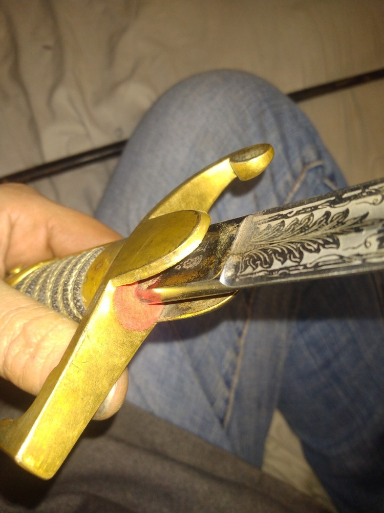 WW1 GERMAN Engraved blade Field Artillery SWORD