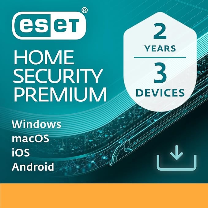 ESET HOME INTERNET SECURITY PREMIUM 2026 3 DEVICE 2 YEAR PC MAC ANDROID EMAIL
