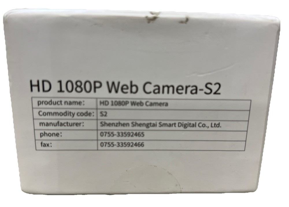 HD Pro 1080p Web Camera S1 Webcam with Microphone No Manual EUC
