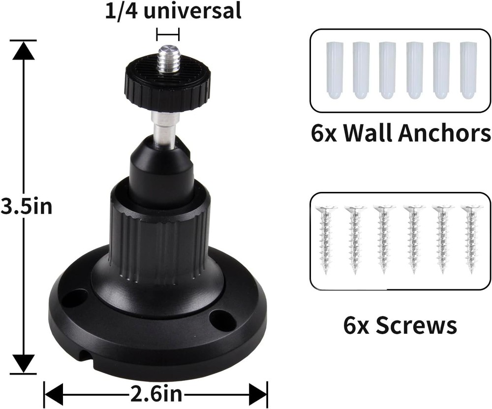 2Pack Eufy Camera Mount,Adjustable Wall Mount Compatible with eufyCam 2C/2C Pro,