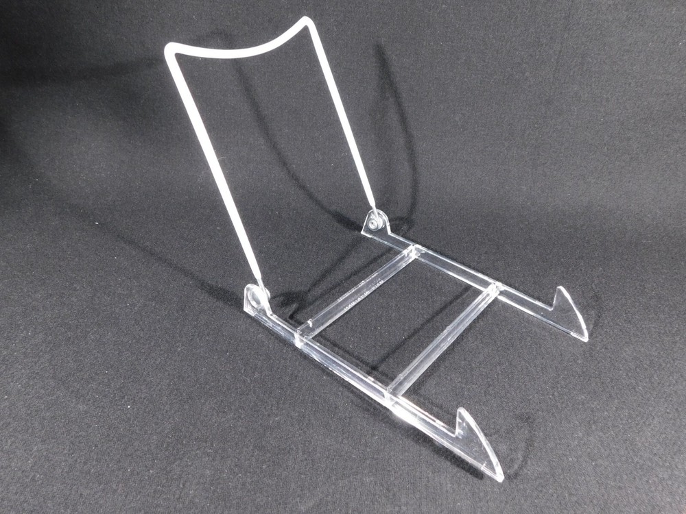 Easel Display Stand Large Size Adjustable Clear Acrylic White Back