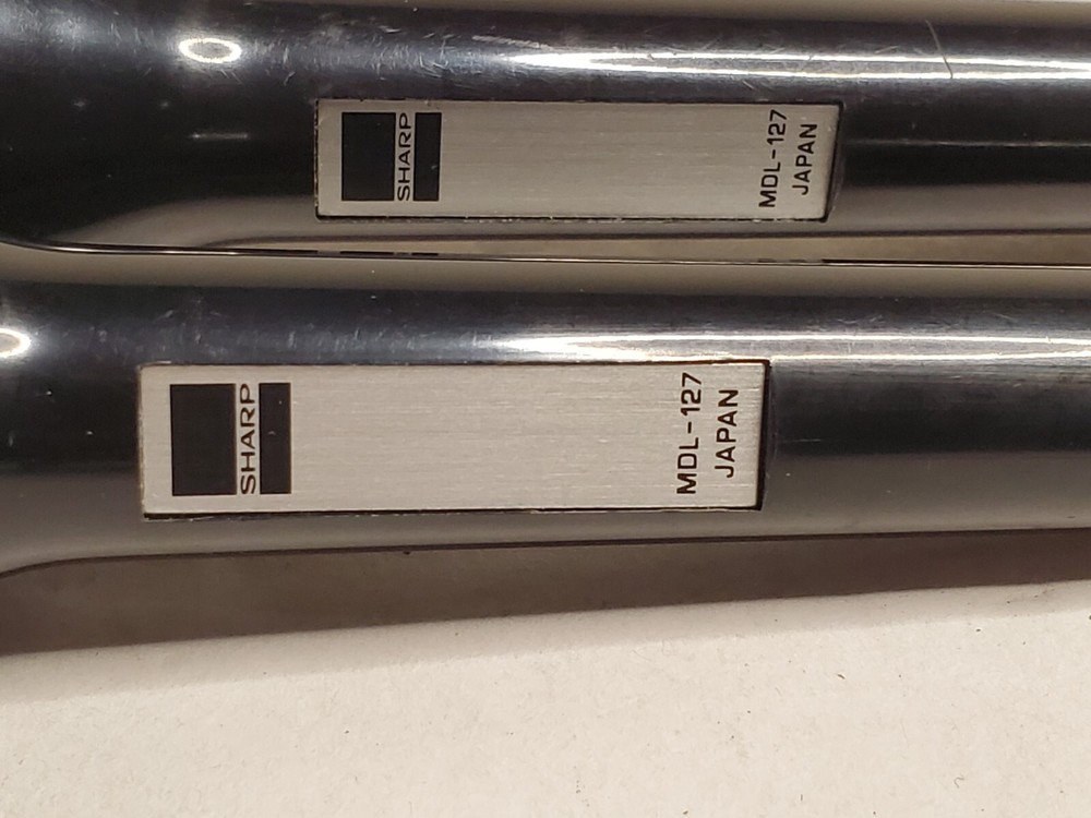 Pair (2) Vintage Sharp Microphone Model MDL-127 Working - Japan