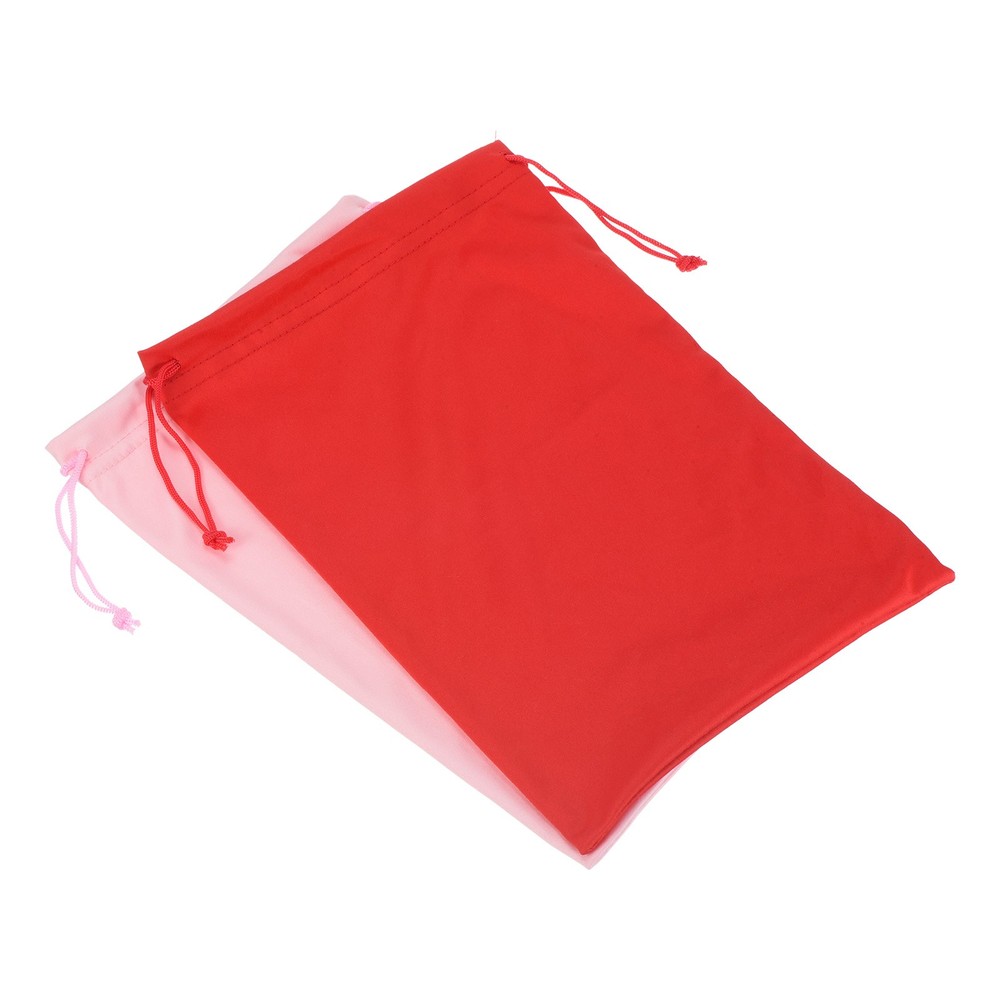 Ski Goggle Bag, 2 Pack Microfiber Snow Goggles Case Drawstring Pouch Pink Red