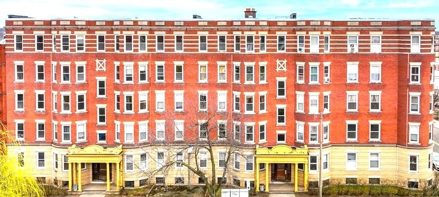 HO Scale Building Background Flat / 2D, "Holyoke Apt Bldg 03-4"  Backdrop!