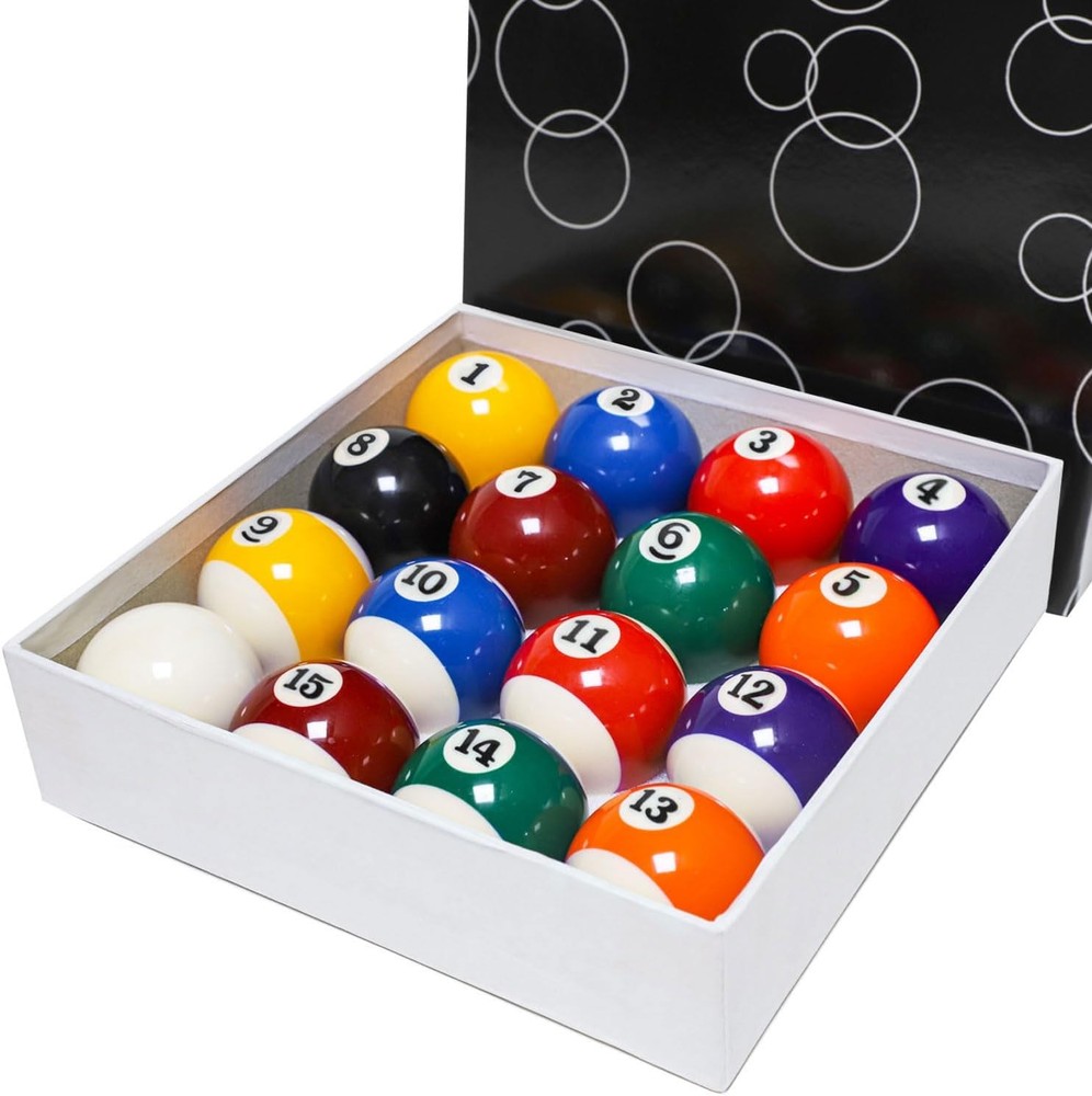 Billiard Balls Set 2-1/4" Regulation Size Pool Table Balls for Replacement