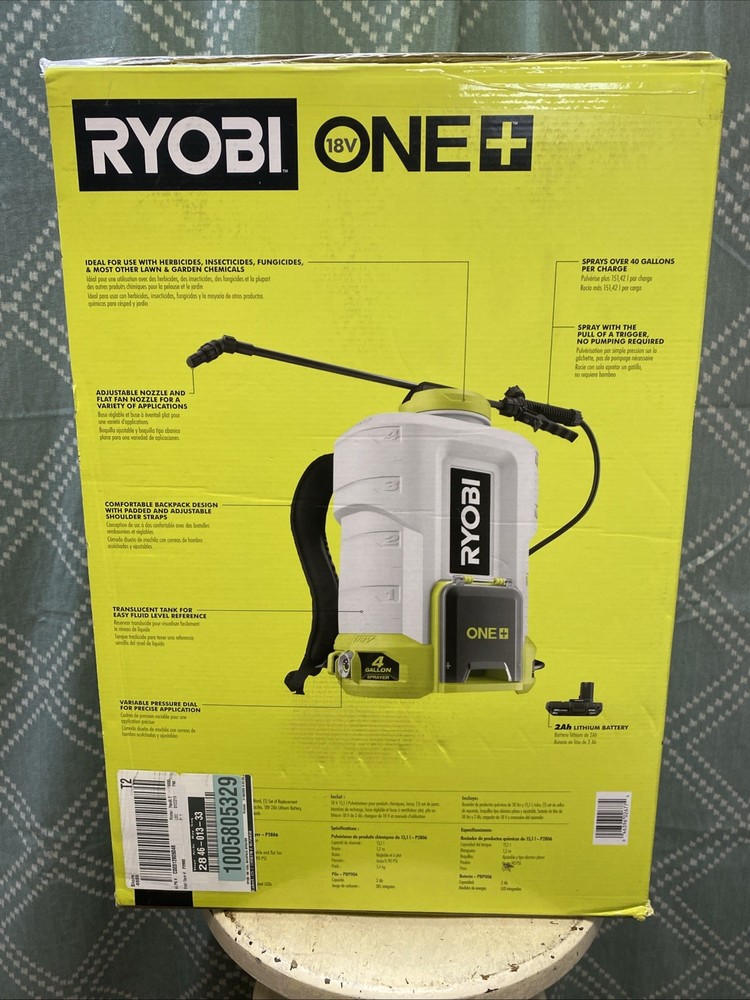 Ryobi One P2860 4 Gal Backpack Sprayer