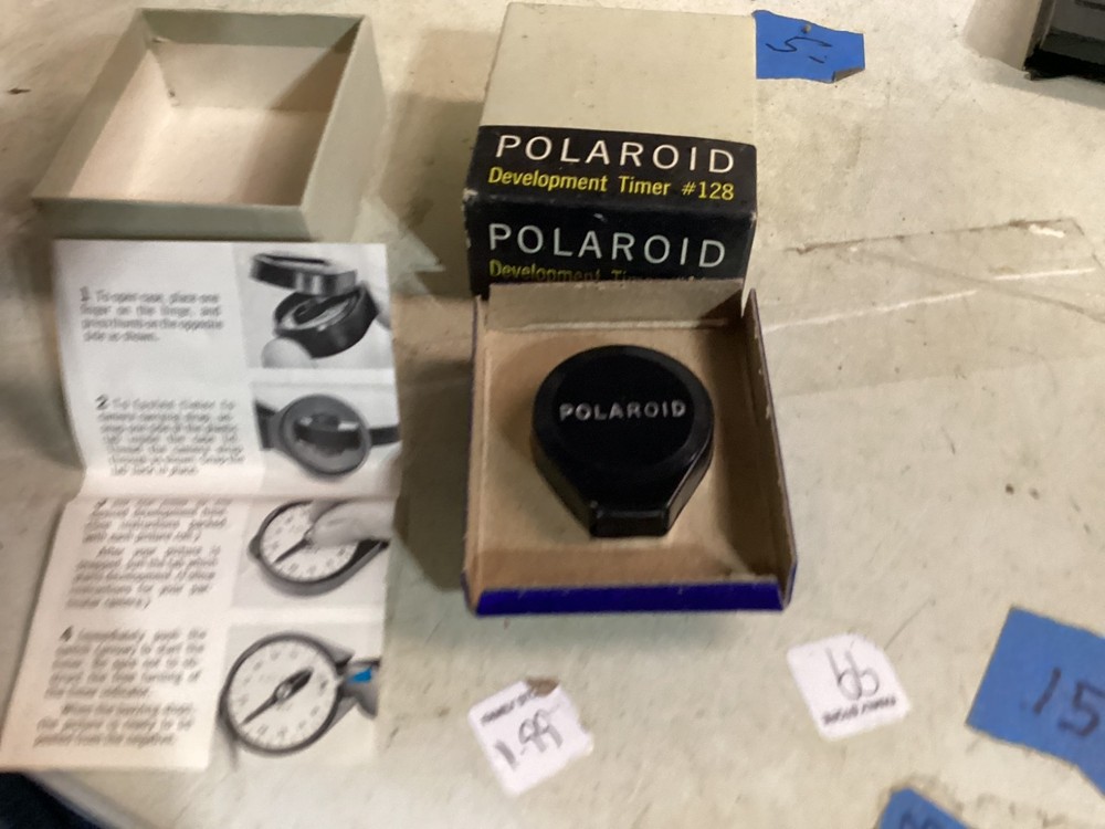 Vintage Polaroid Development timer #128 Original Packaging & light meter 625 gc