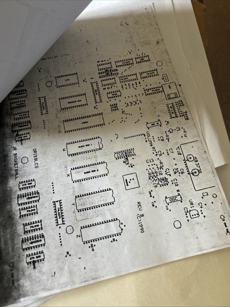 Dribbles Basketball Schematics Arcade Game Manual