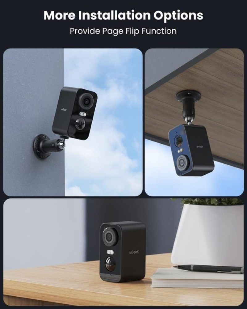 ieGeek Security Camera Wireless Outdoor 2-Pack with AI Detection 2K 5MP Alexa