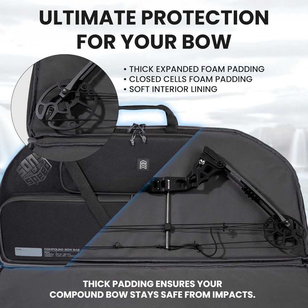 Bowarmor Soft Compound Bow Case - Carry Your Archery Accessories - Thick Protect