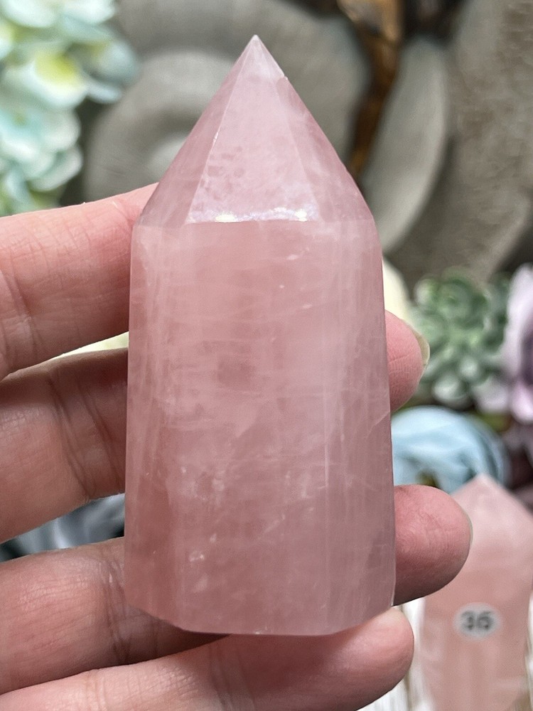 Natural Rose Quartz Points Amazing pinks Free ship & Gift