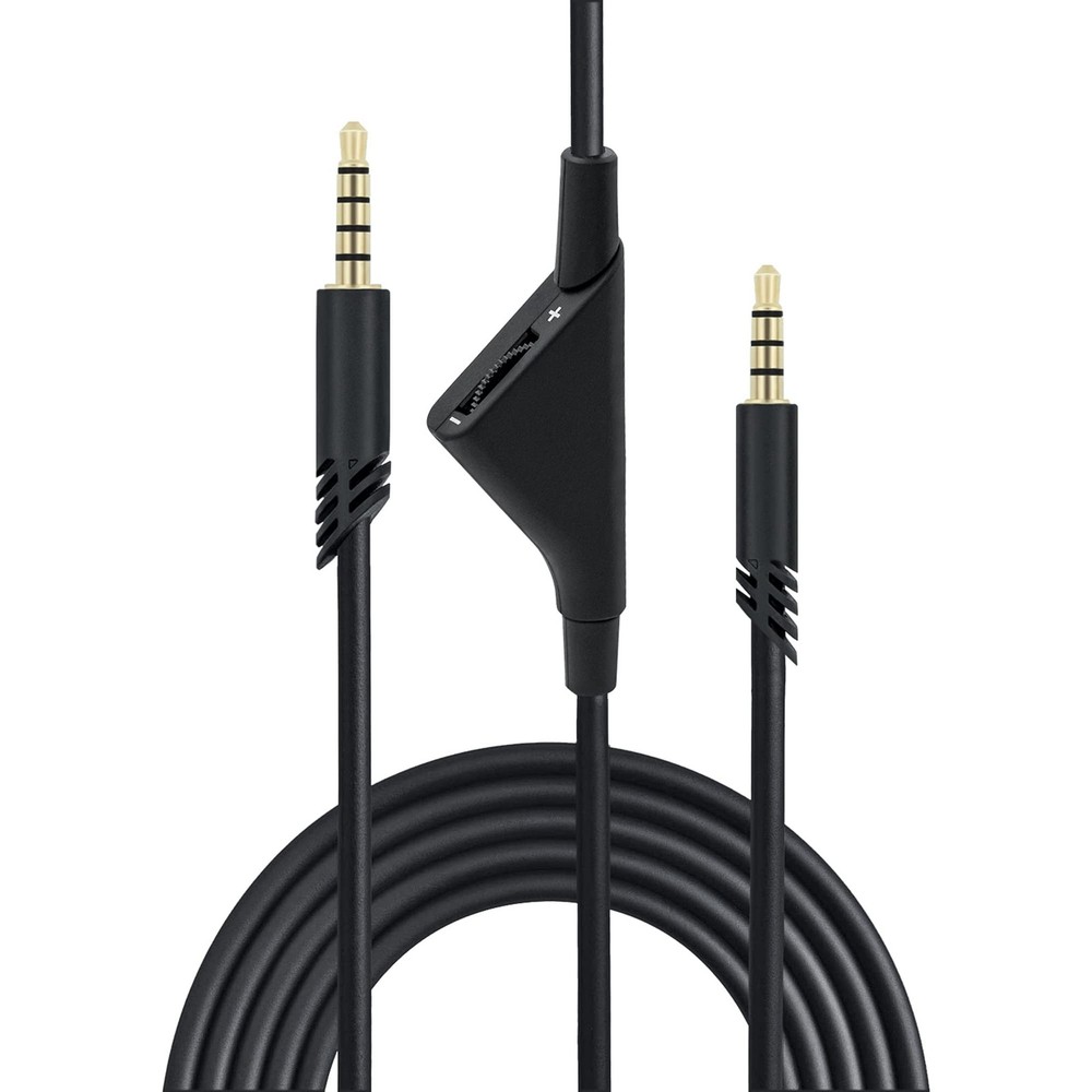 Mcbazel 2M 6.5 Feet Replacement Headset Cable with Volume 2 meters, Black