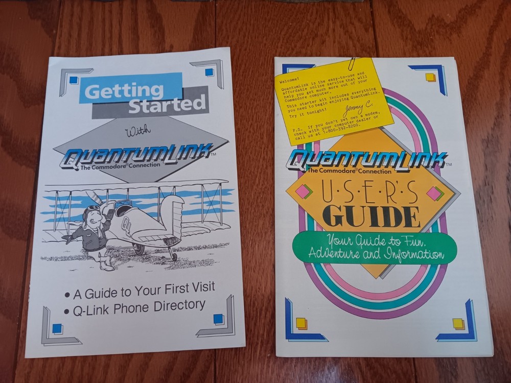 Commodore 64 Quantumlink Manuals Inserts Box Only NO SOFTWARE