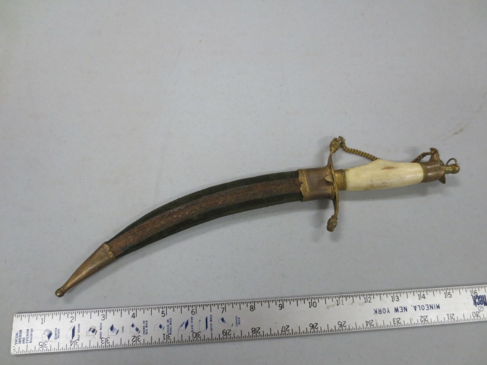 Vet Bring-Back Middle Eastern Dagger w/ Eagle Head & Bone Handle
