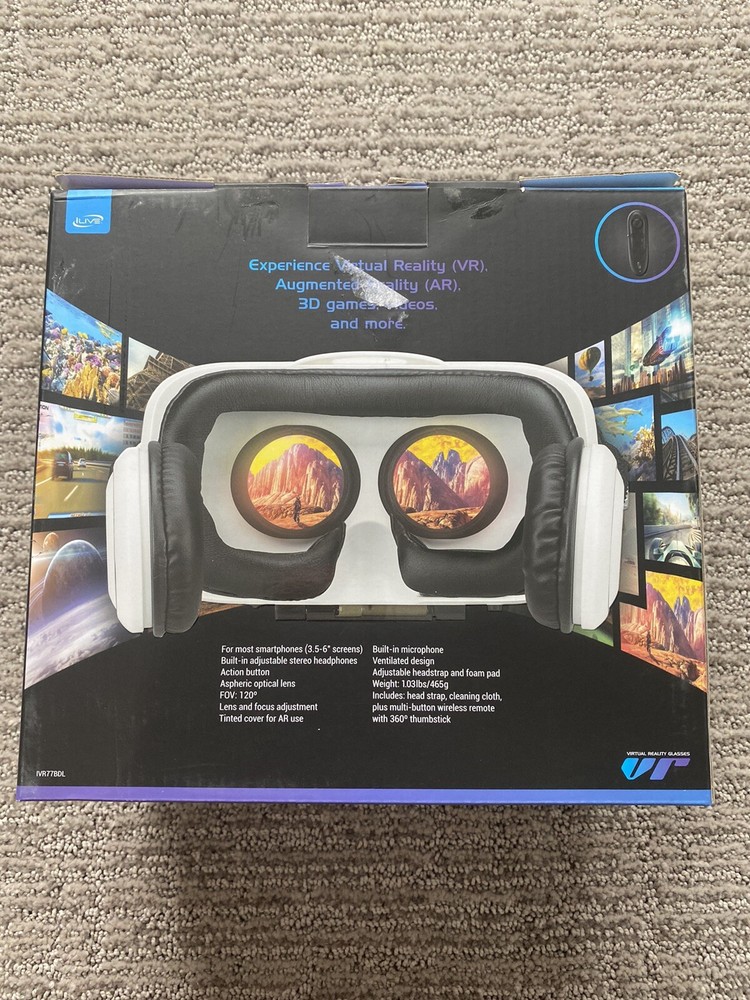 iLive VR Virtual Reality White Glasses - NEW