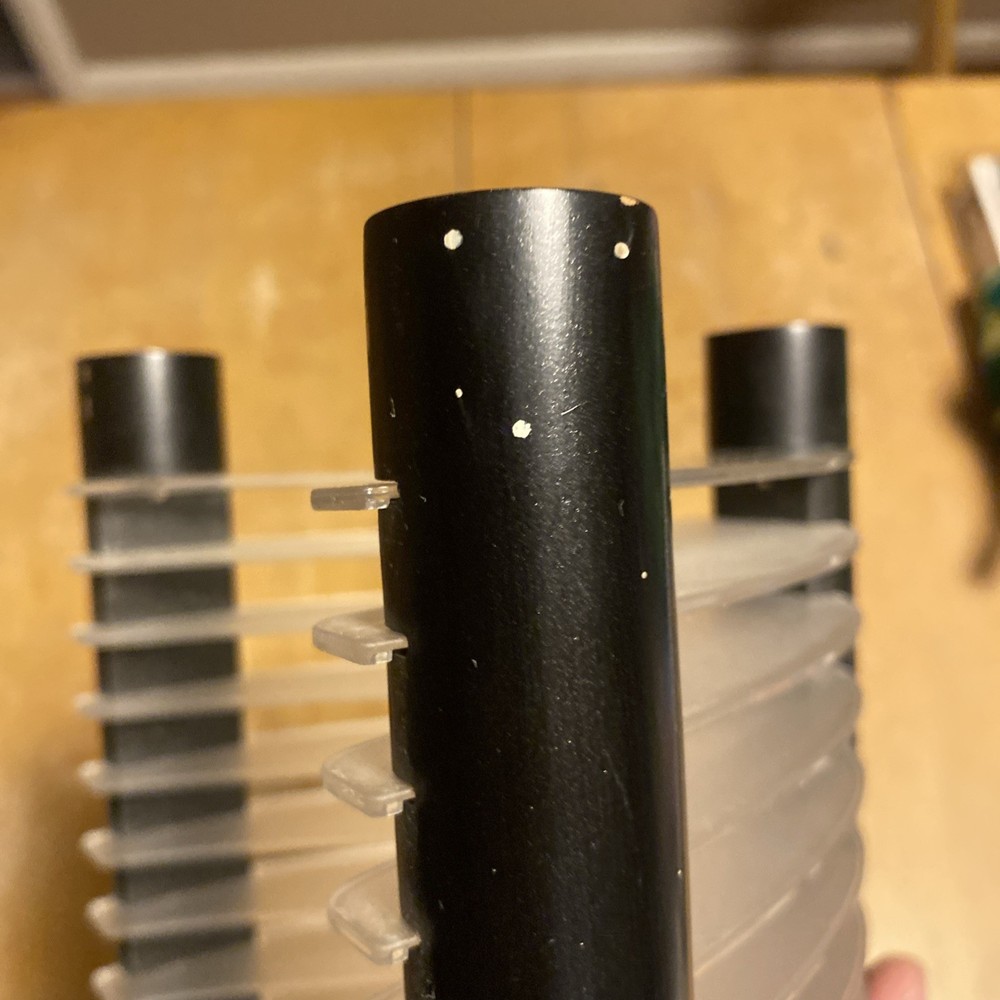 Vintage Atlantic 20 CD Tower Rack Holder Organizer Black Plastic Tabletop