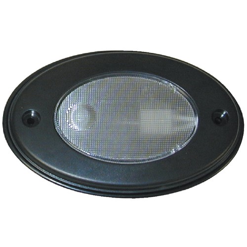 Marine Boat & RV Oval Courtesy Light Black