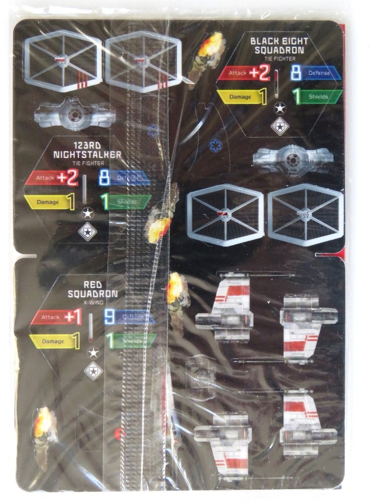 Star Wars ~ Sample Pack Pocketmodel Black Eight Squadron 123rd Nightstalker Red