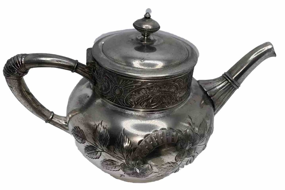 James W Tufts Coffee Tea Pot Silver Plated 4pc
