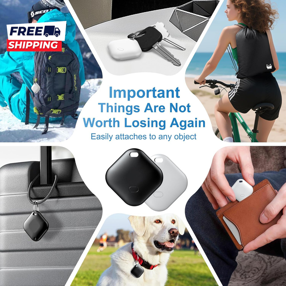 Air Tracker Tag for Android Tags 4 Pack Luggage Tracker with 4 Case Works