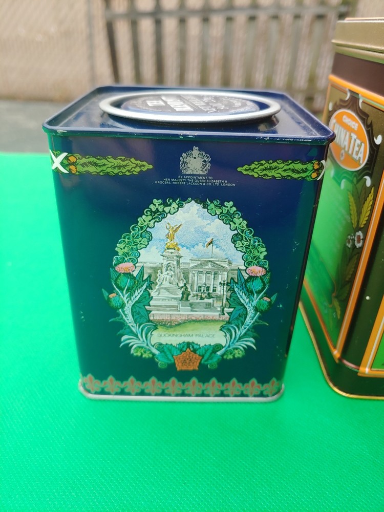2 X Vintage Tea Tins England Empty Nice
