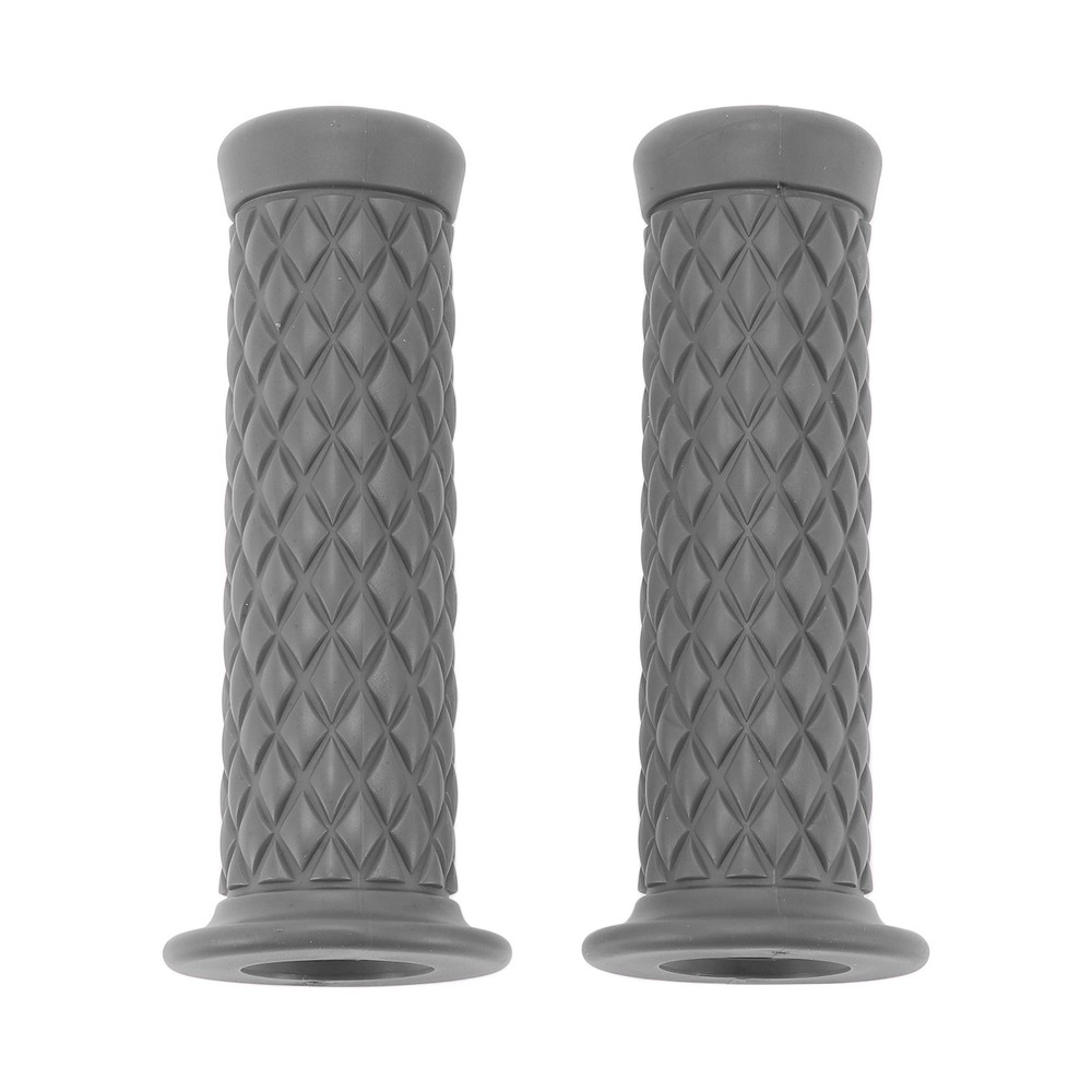 Grey Rubber Motorcycle Handlebar Covers 7/8" 22mm 1 Pair